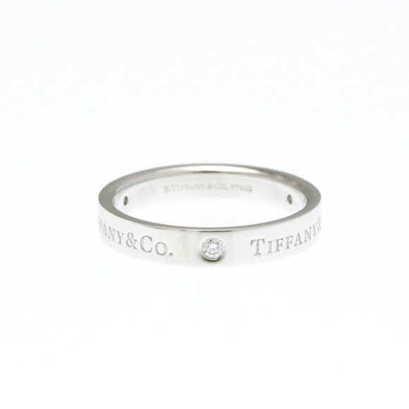 Tiffany & Co. Au750 18k Gold Diamond Wedding Band Ring - Picture 4 of 4